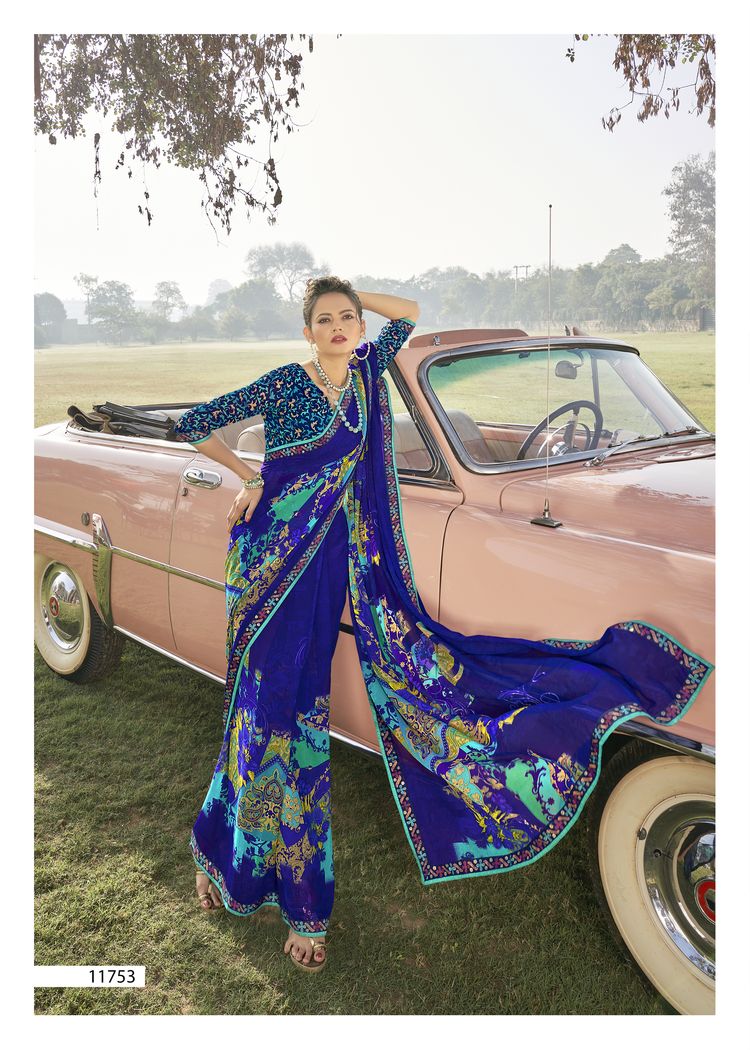 vallabhi prints gulaal georgette gorgeous look saree catalog