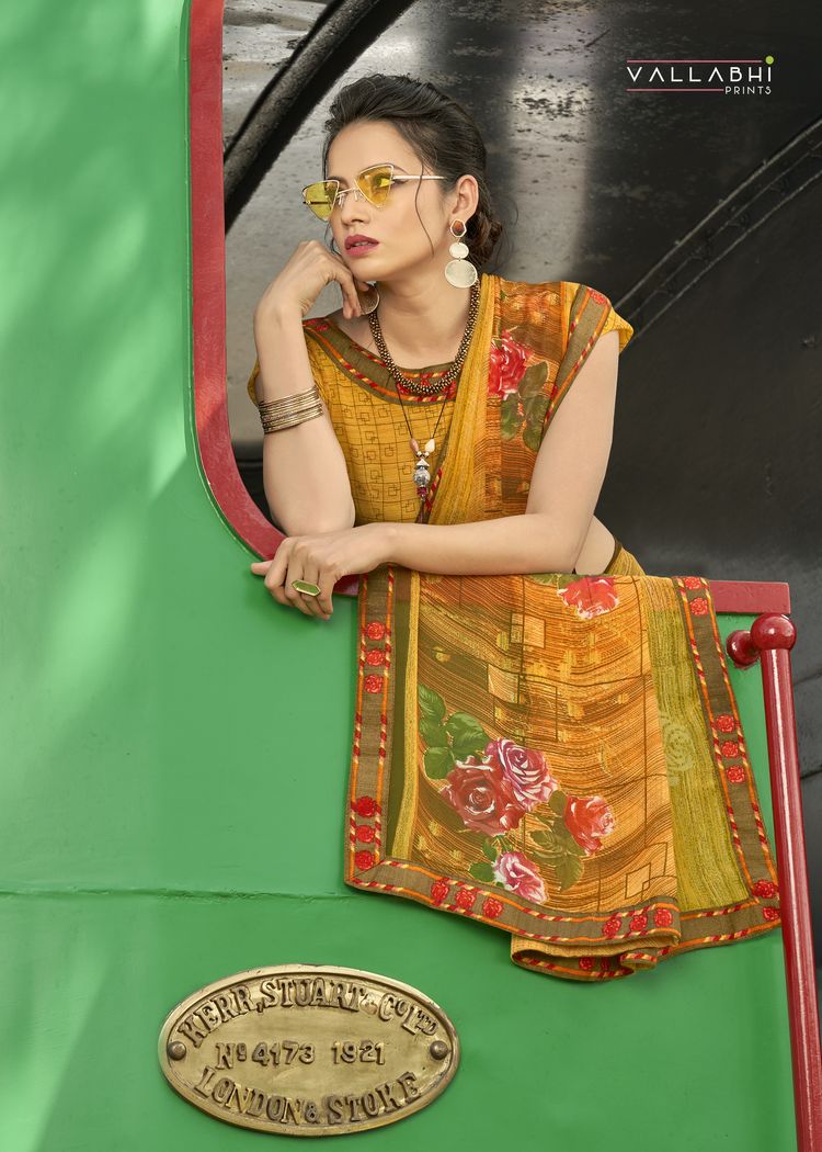 vallabhi prints gulaal georgette gorgeous look saree catalog