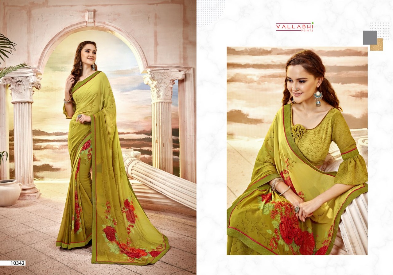 vallabhi prints ruchi weightless regal print saree catalog