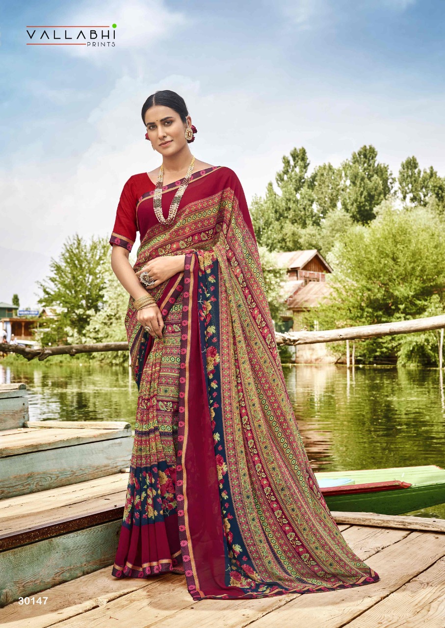 vallabhi prints toofan weightless graceful look saree catalog