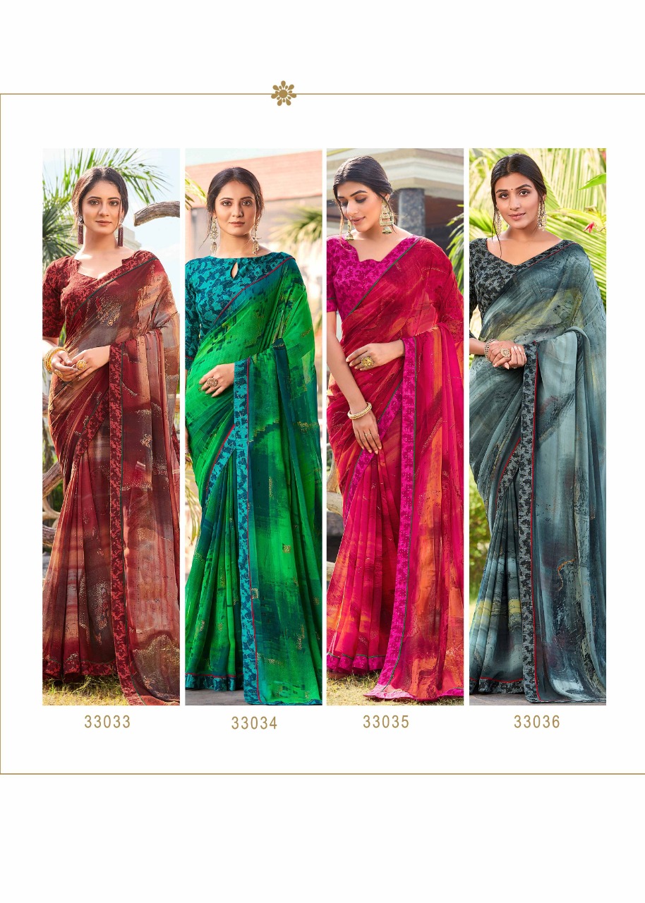 vallabhi prints vipasa Georgette graceful look saree catalog