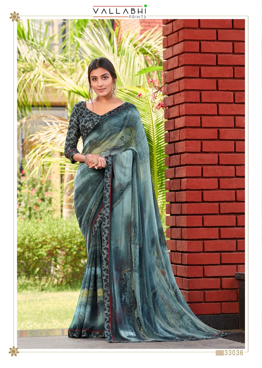 vallabhi prints vipasa Georgette graceful look saree catalog