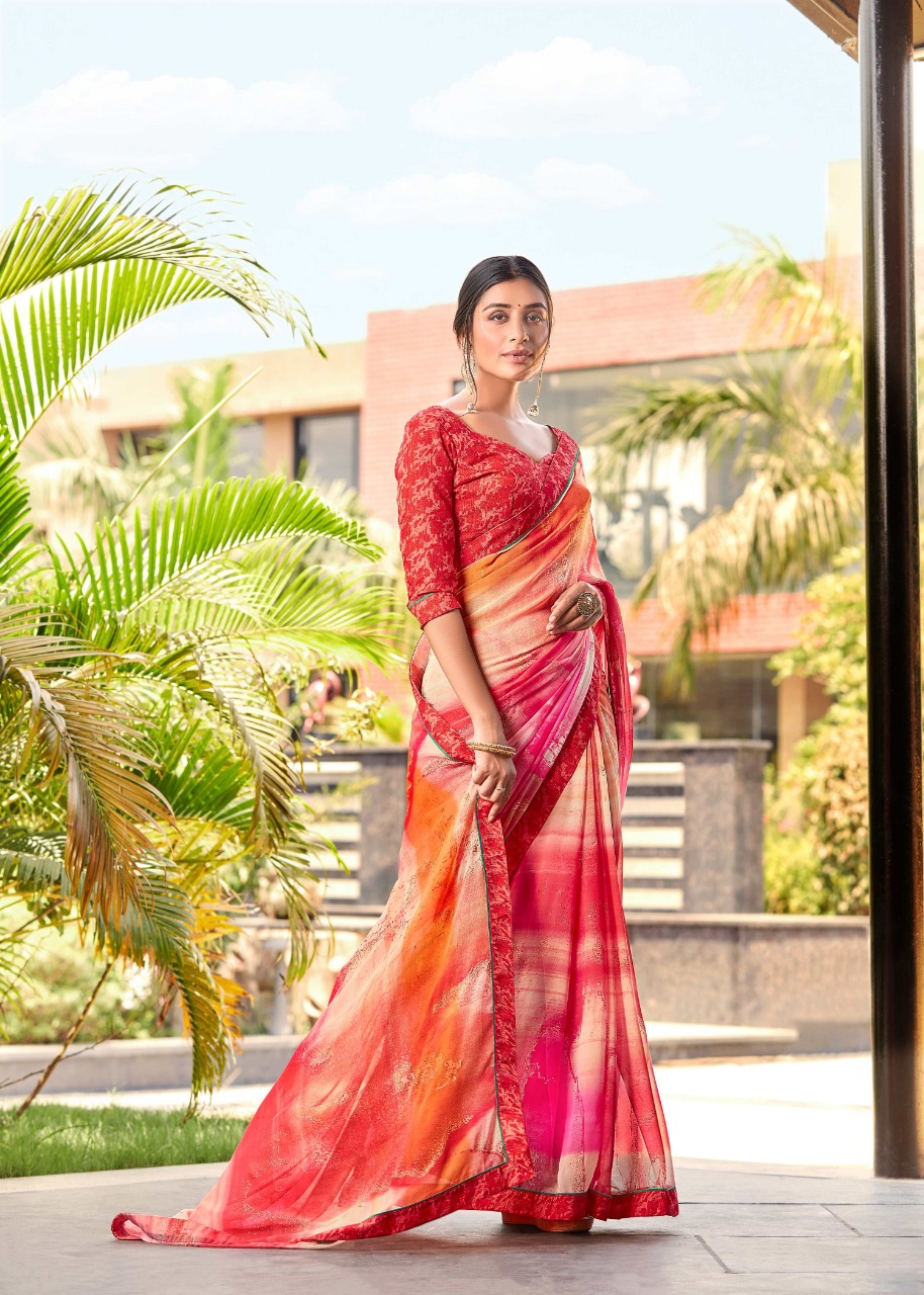 vallabhi prints vipasa Georgette graceful look saree catalog