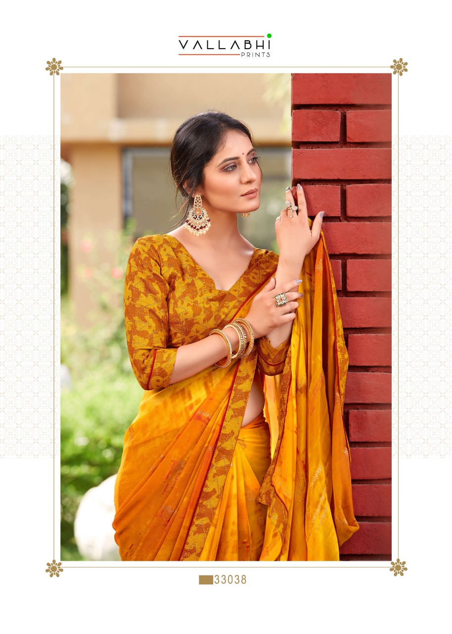 vallabhi prints vipasa Georgette graceful look saree catalog