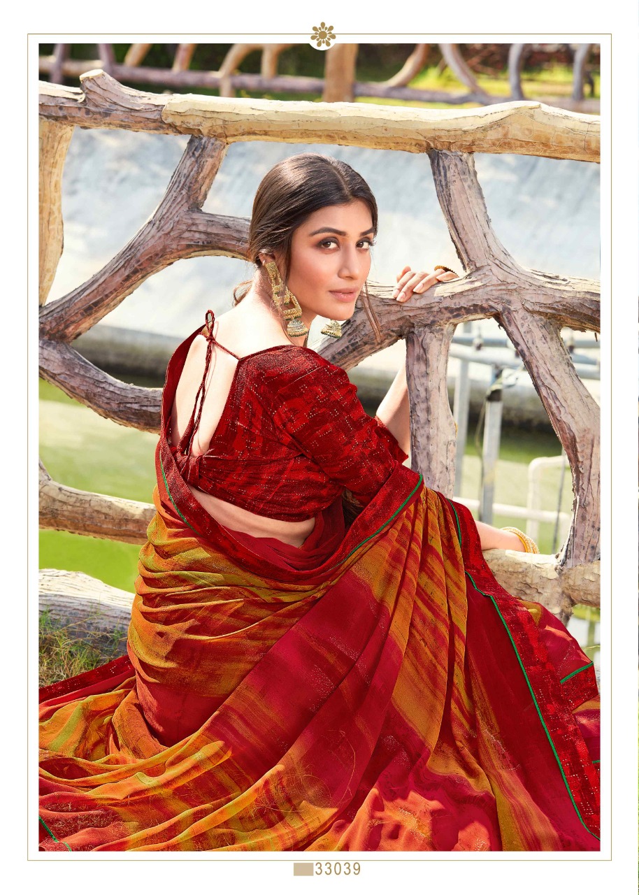 vallabhi prints vipasa Georgette graceful look saree catalog