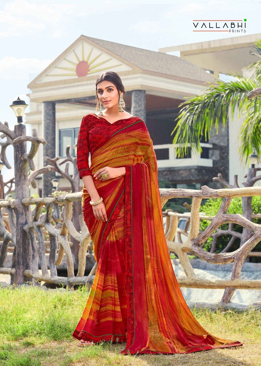 vallabhi prints vipasa Georgette graceful look saree catalog