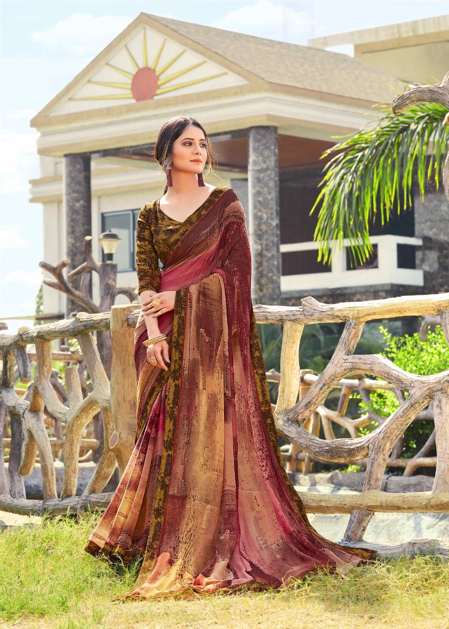 vallabhi prints vipasa Georgette graceful look saree catalog