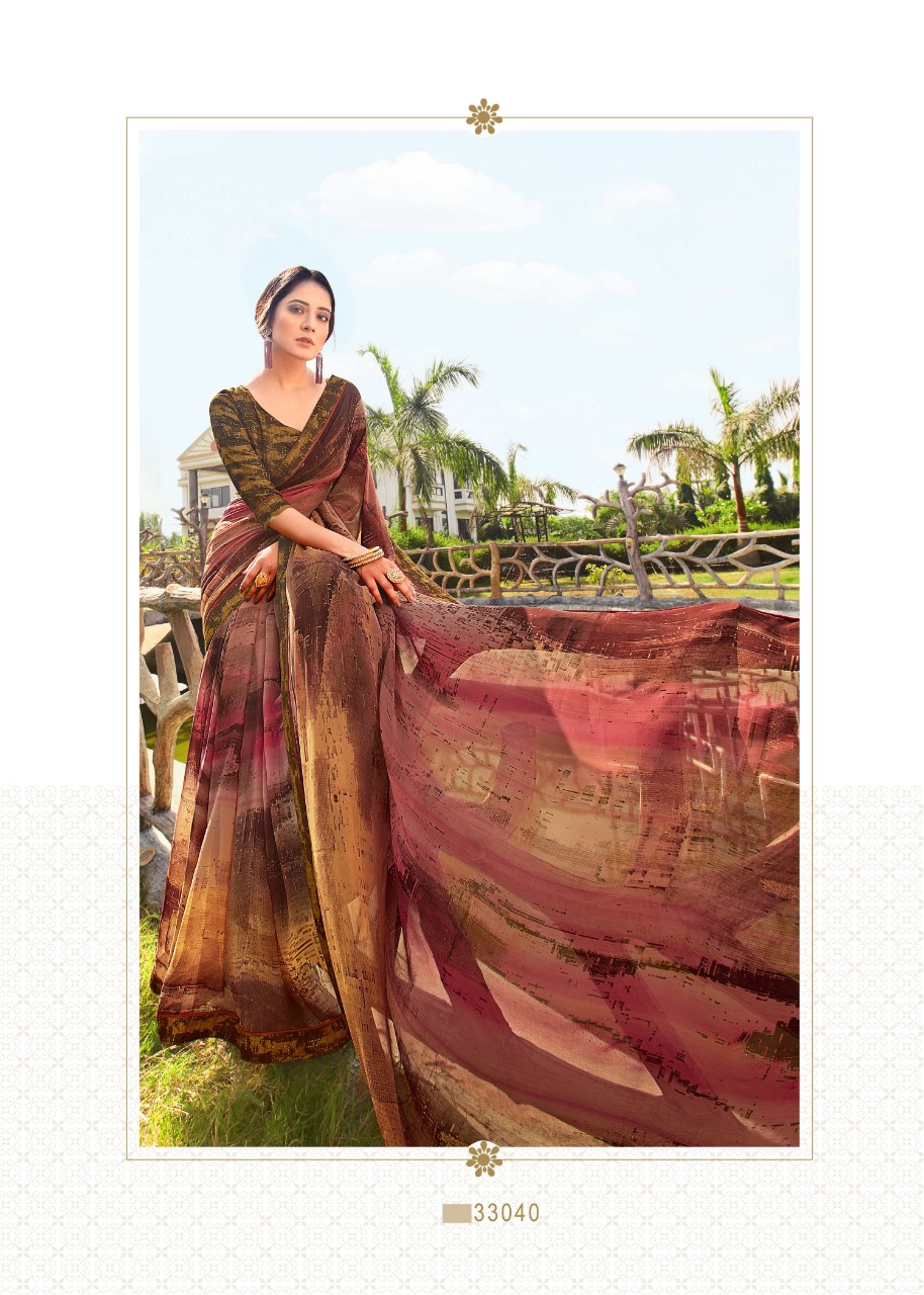 vallabhi prints vipasa Georgette graceful look saree catalog