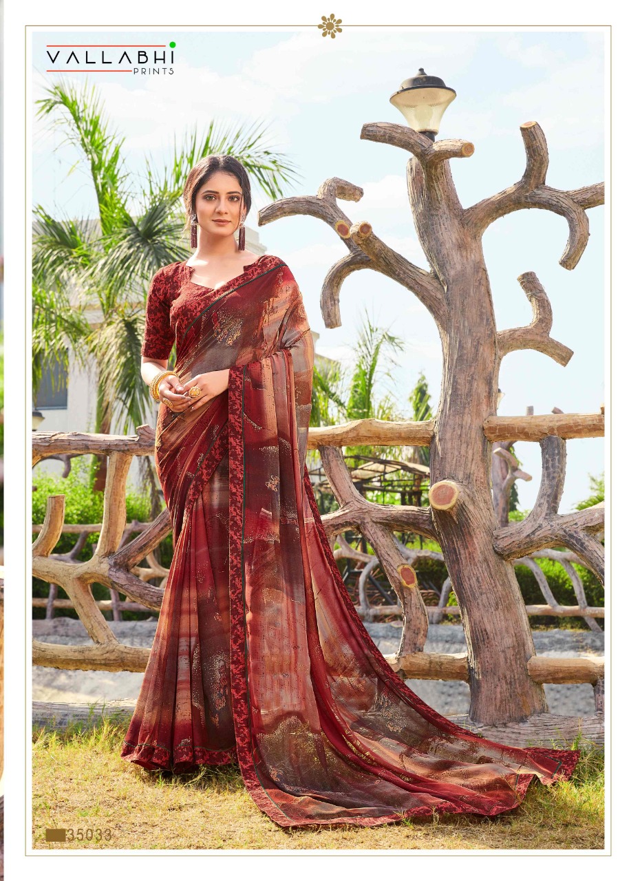 vallabhi prints vipasa Georgette graceful look saree catalog