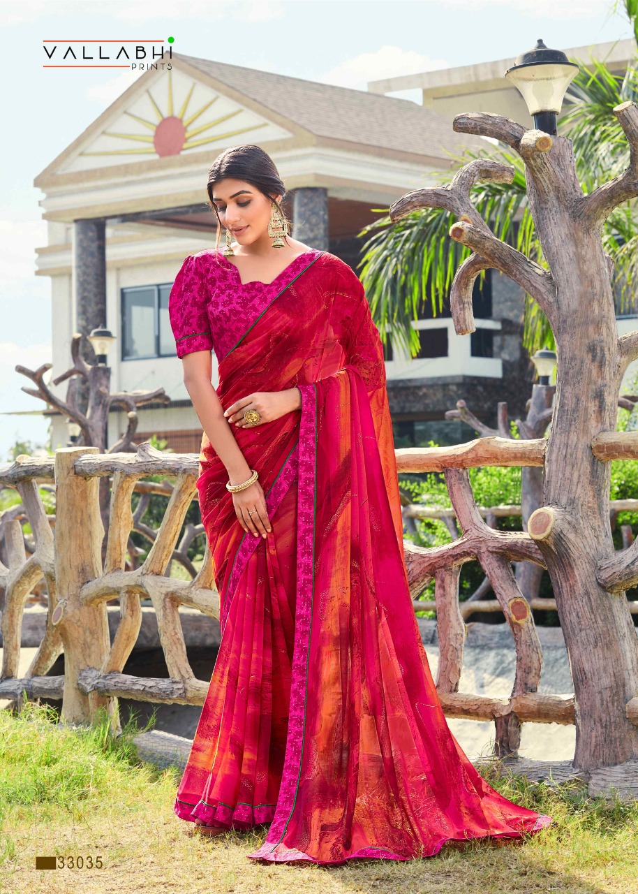 vallabhi prints vipasa Georgette graceful look saree catalog