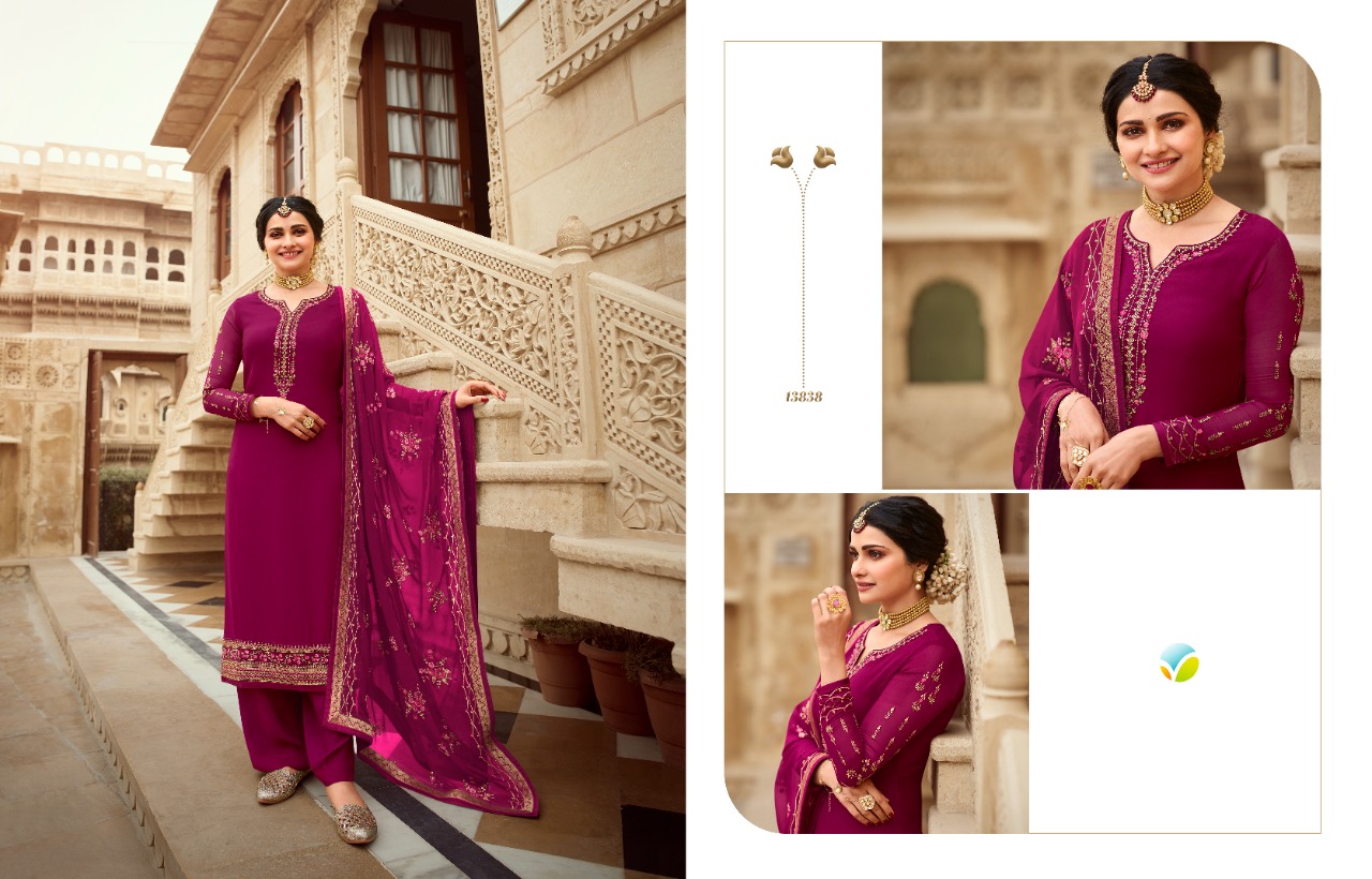 vinay fashion kaseesh afsaana georgette attrective embroidary look  salwar suit catalog