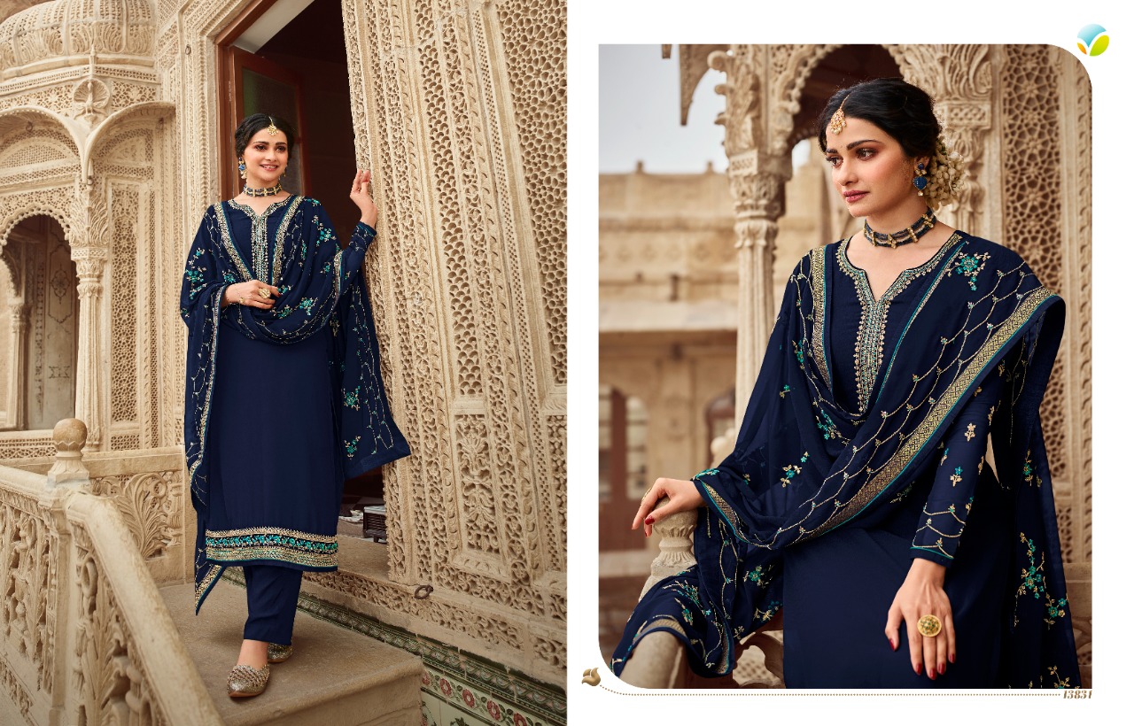 vinay fashion kaseesh afsaana georgette attrective embroidary look  salwar suit catalog