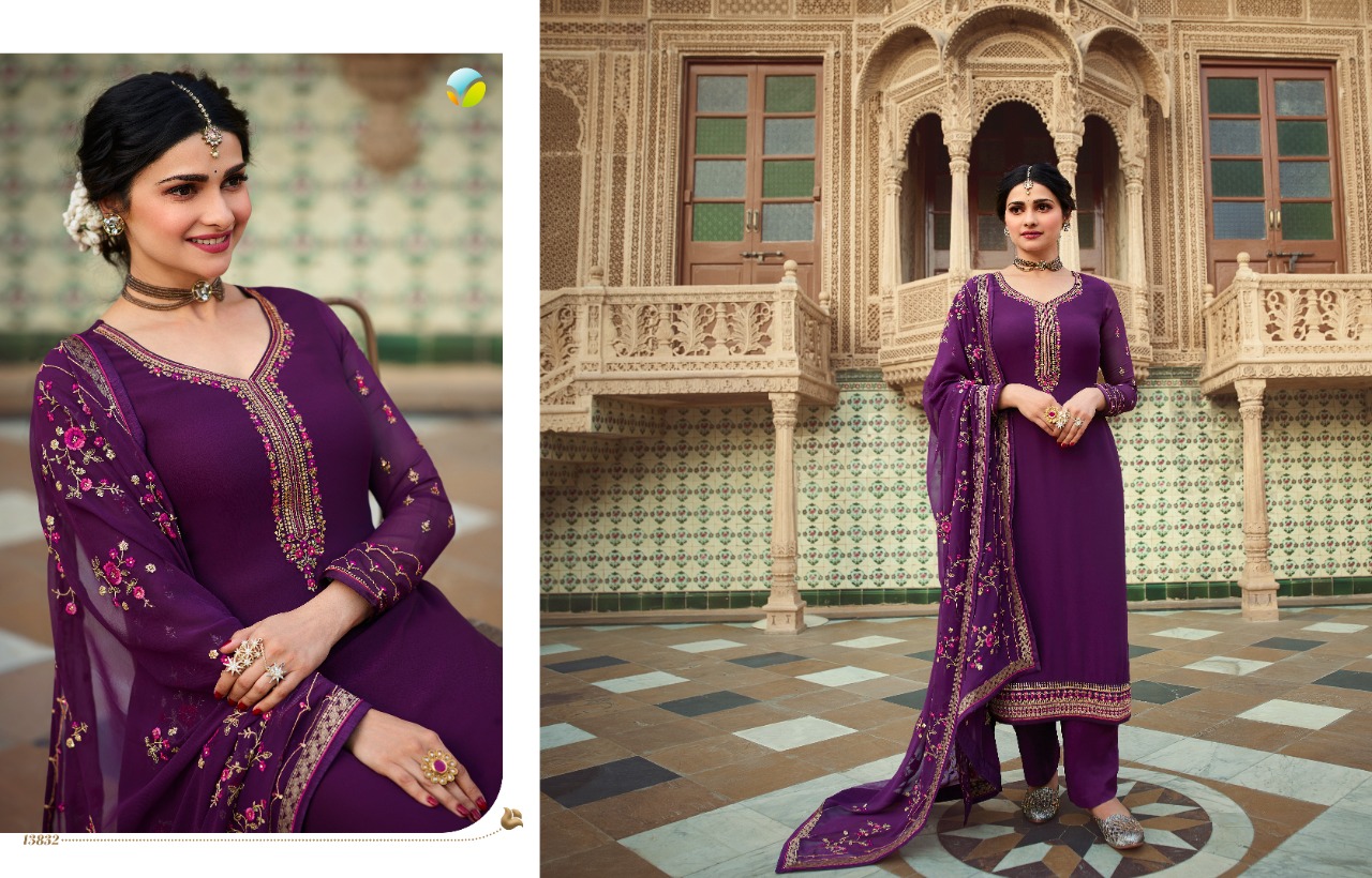 vinay fashion kaseesh afsaana georgette attrective embroidary look  salwar suit catalog