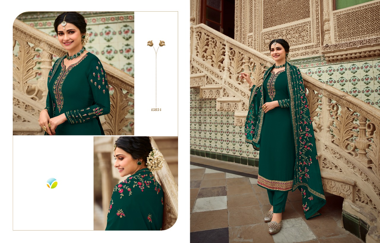 vinay fashion kaseesh afsaana georgette attrective embroidary look  salwar suit catalog