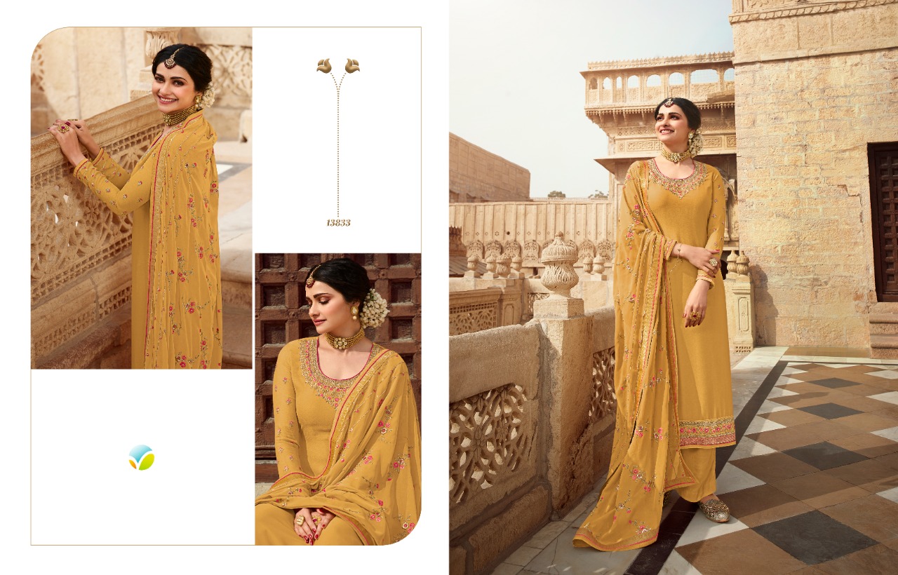 vinay fashion kaseesh afsaana georgette attrective embroidary look  salwar suit catalog