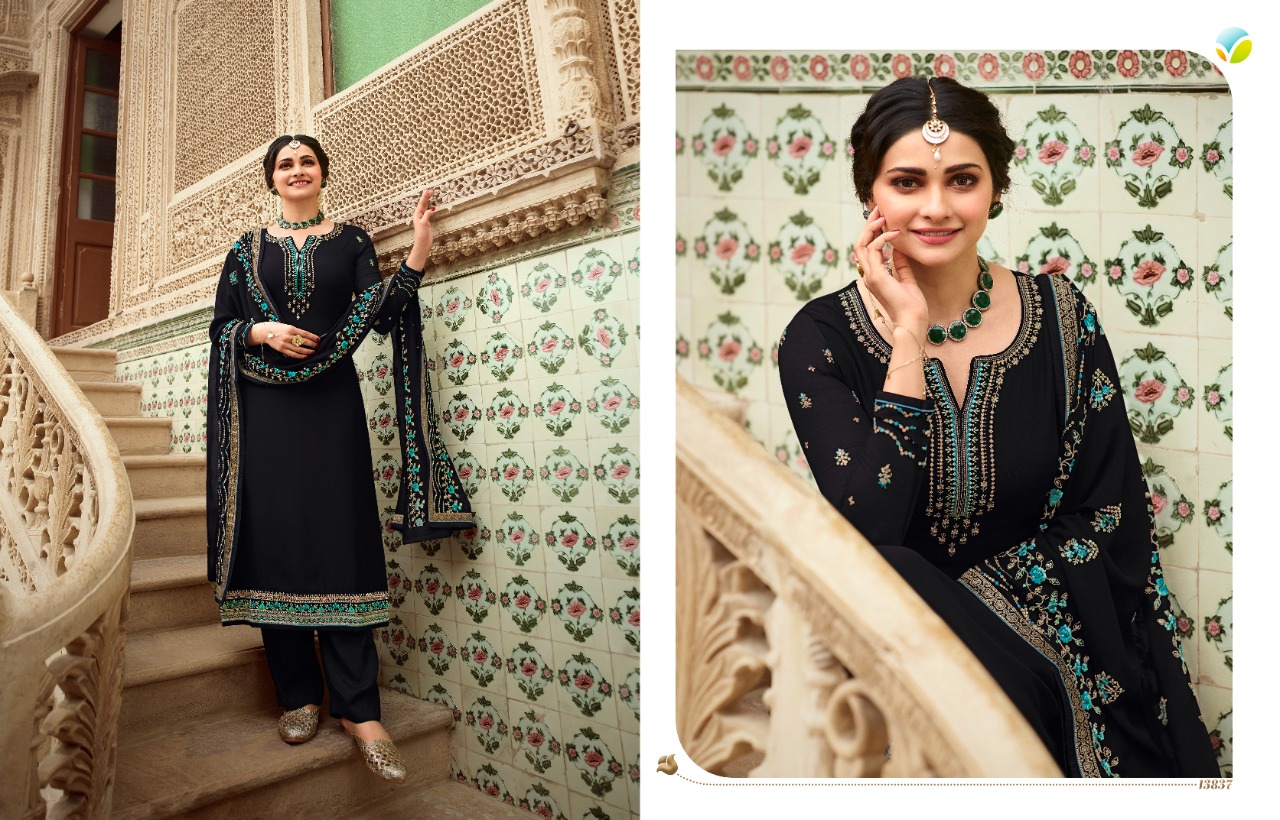 vinay fashion kaseesh afsaana georgette attrective embroidary look  salwar suit catalog