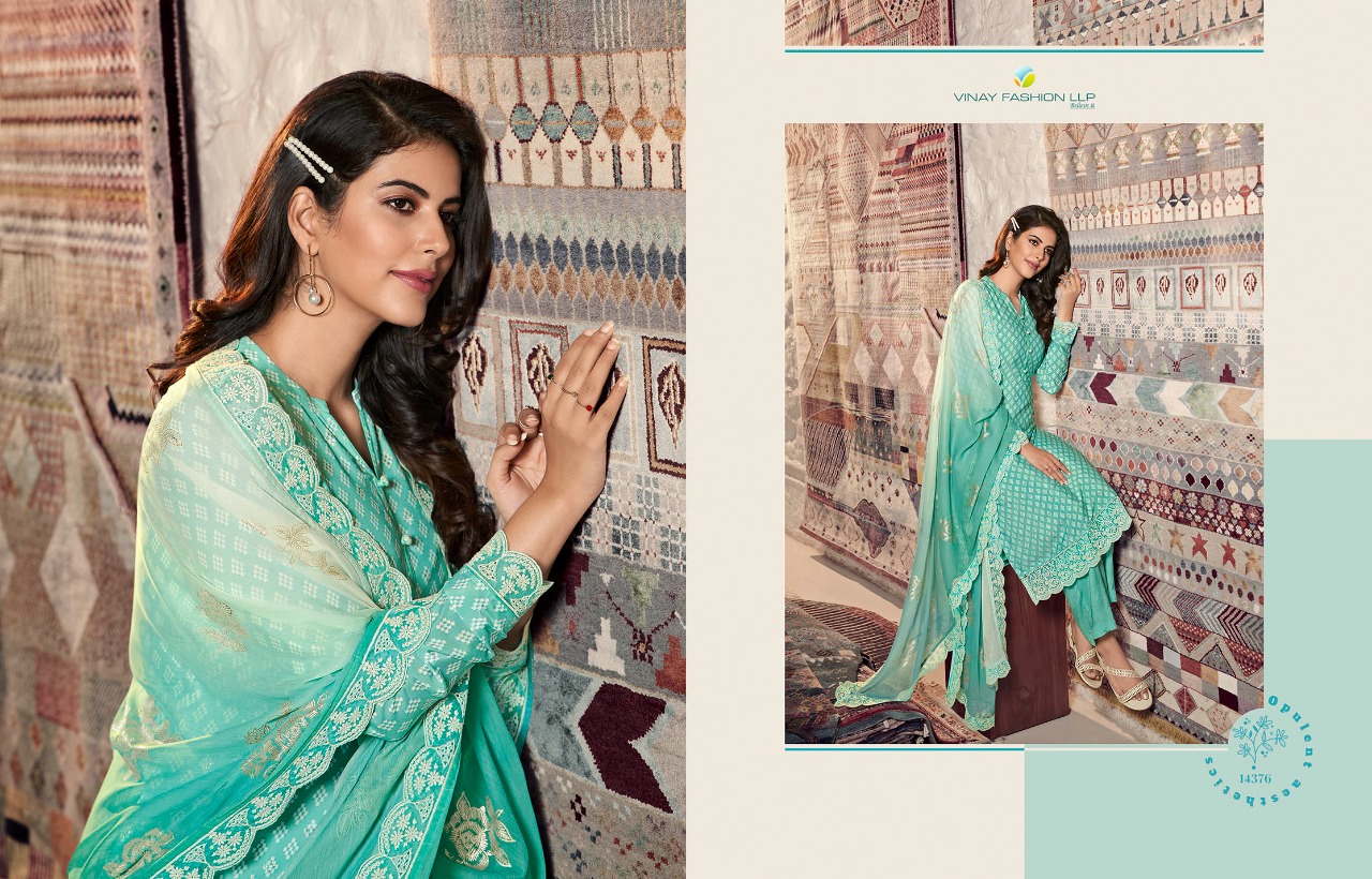 vinay fashion silkina royal crepe 31 georgette attrective look salwar suit catalog