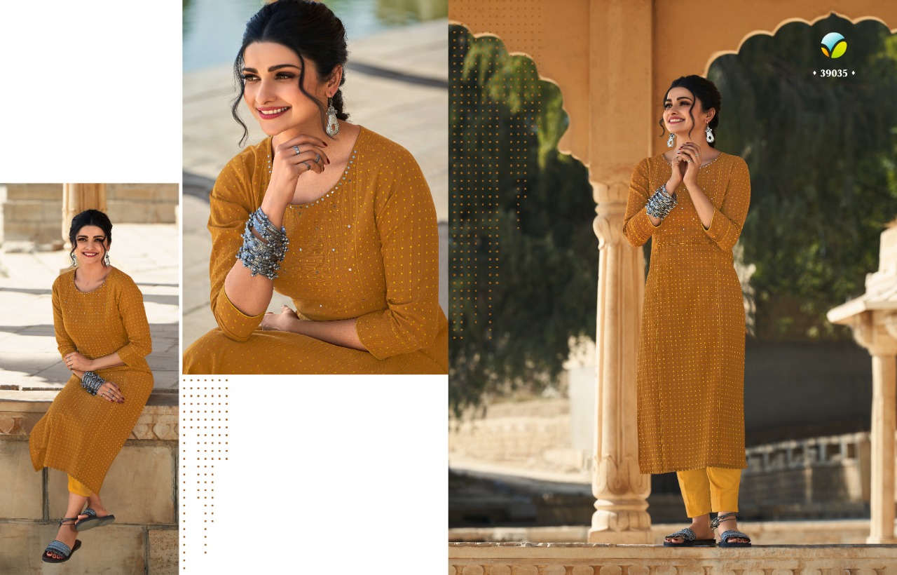 vinay fashion tumbaa hand weaved cotton elegant look kurti with bottom catalog