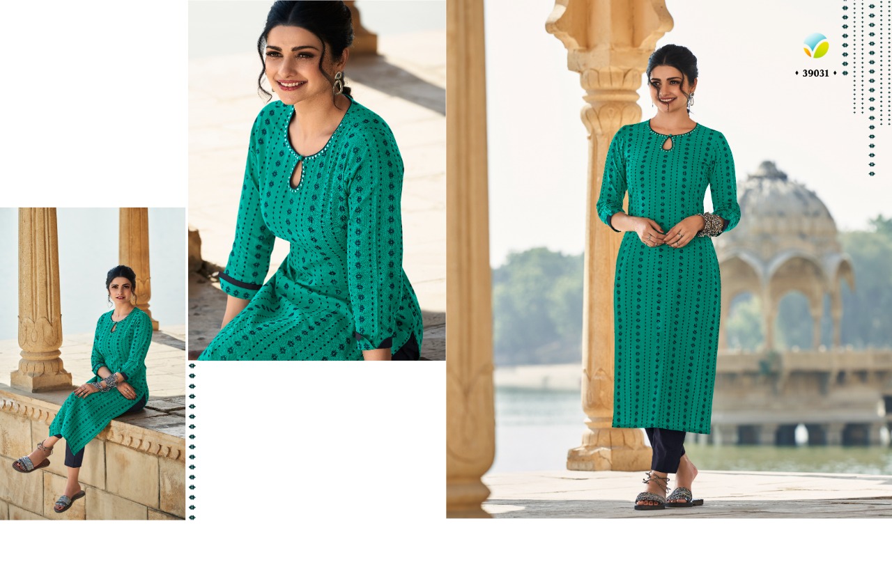 vinay fashion tumbaa hand weaved cotton elegant look kurti with bottom catalog