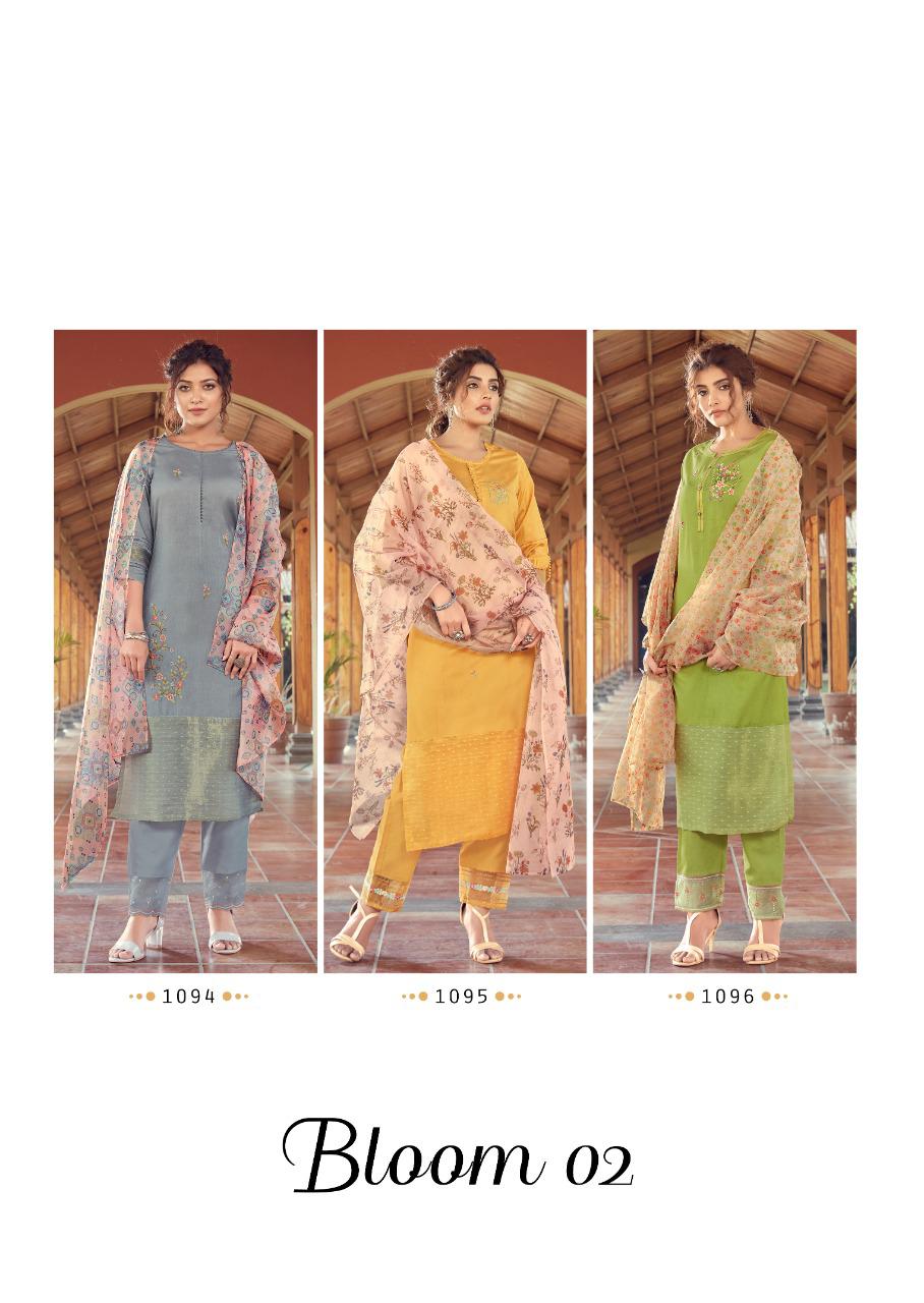 vink bloom vol 2 viscose astonishing look kurti pant with dupatta catalog