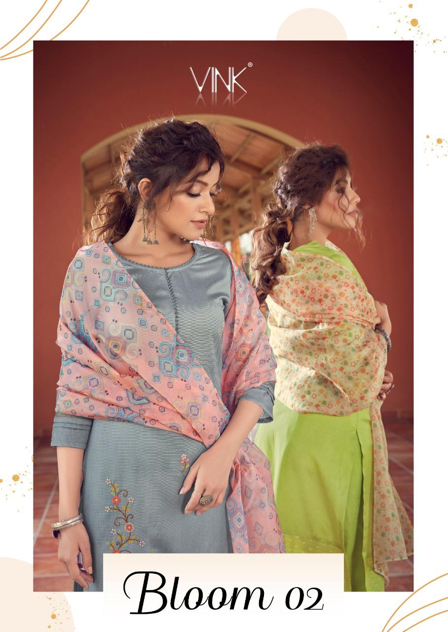 vink bloom vol 2 viscose astonishing look kurti pant with dupatta catalog