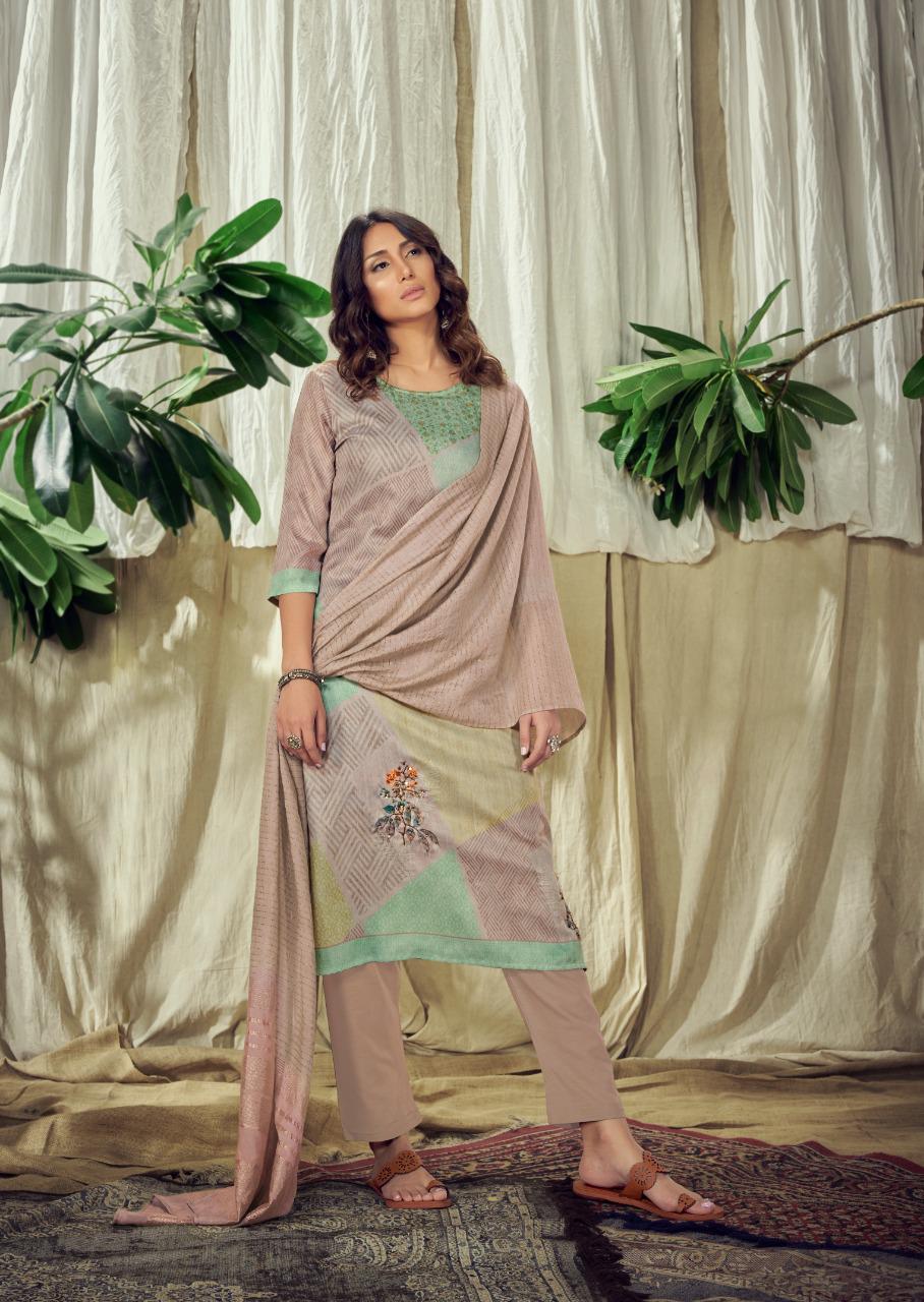 vink santorini cotton satin astonishing look kurti pant with dupatta catalog