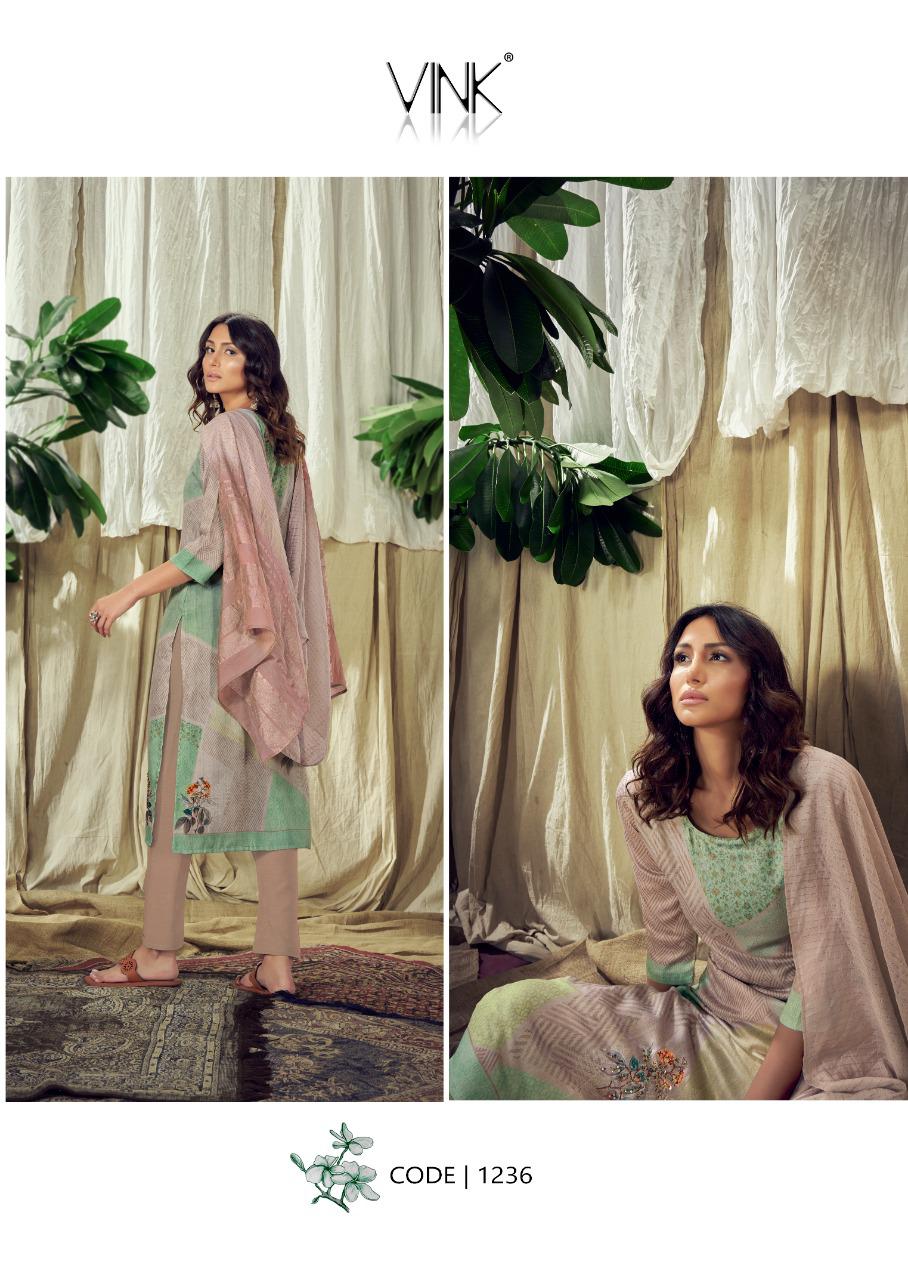 vink santorini cotton satin astonishing look kurti pant with dupatta catalog