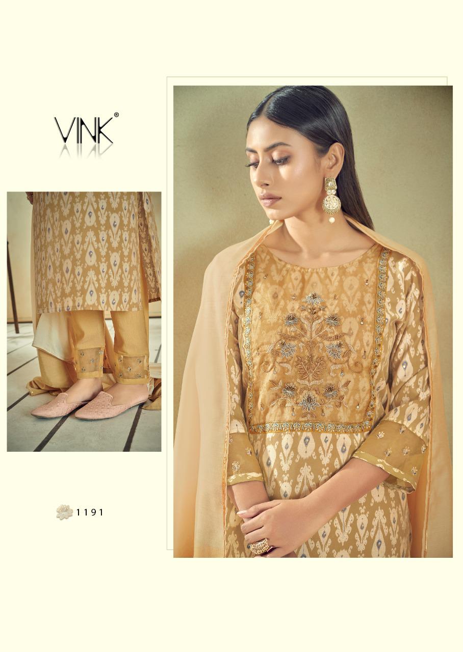 vink symphony muslin new and modern style kurti with bottom and dupatta catalog