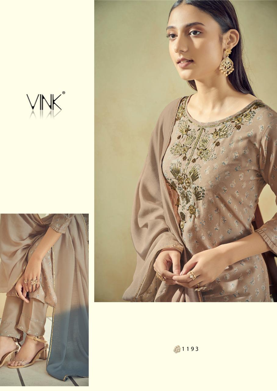 vink symphony muslin new and modern style kurti with bottom and dupatta catalog