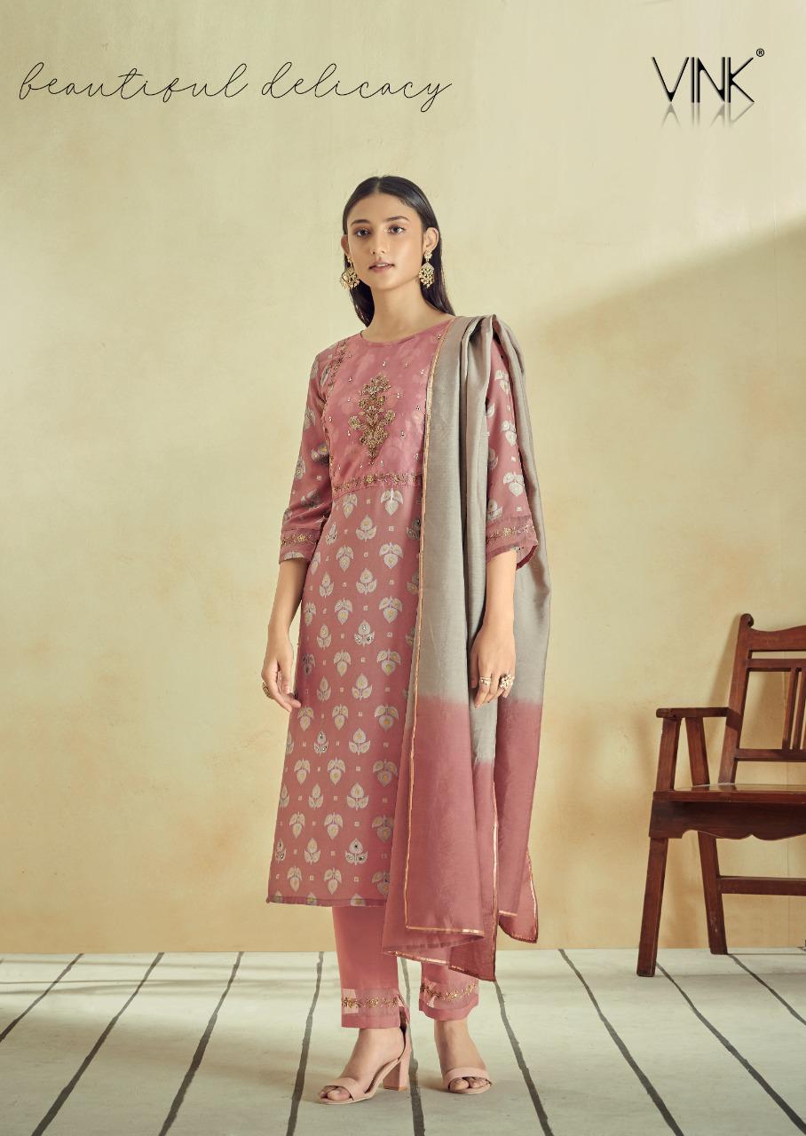 vink symphony muslin new and modern style kurti with bottom and dupatta catalog