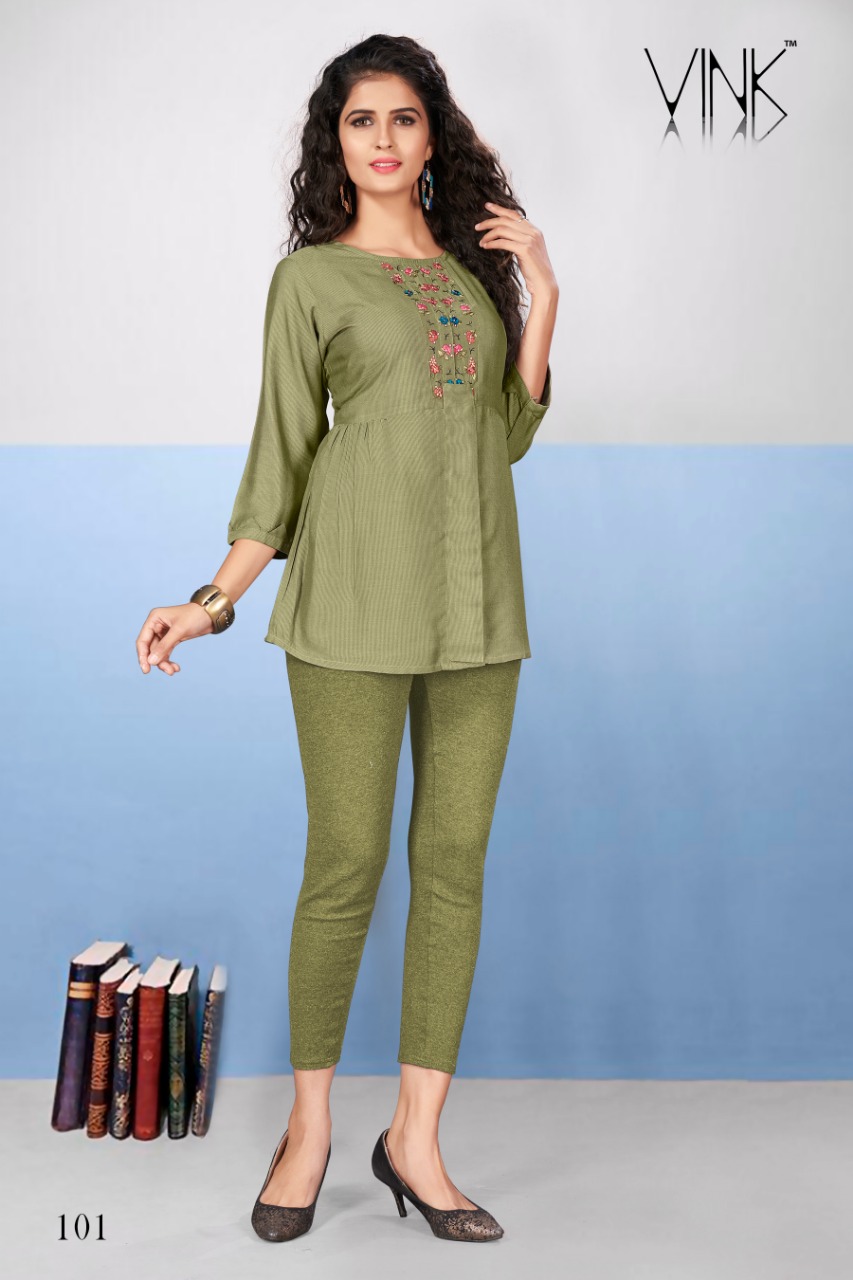 Vink tunics astonishing and Beautifully Designed assorted rayon and cotton Kurties