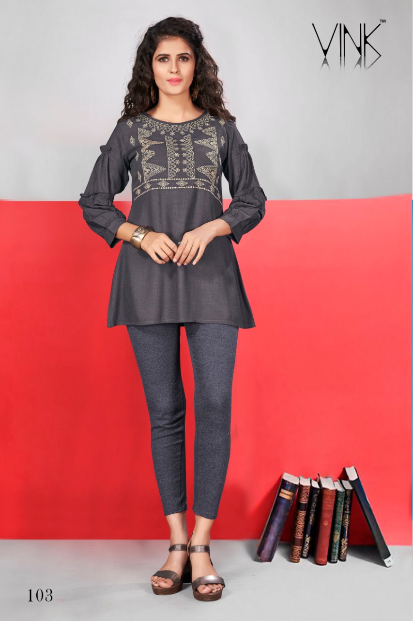 Vink tunics astonishing and Beautifully Designed assorted rayon and cotton Kurties