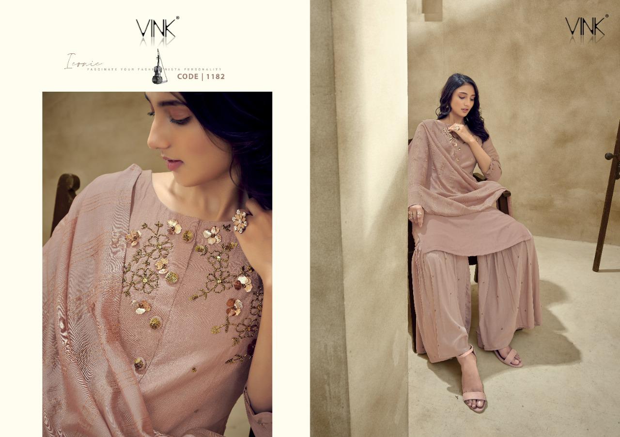 vink violin silk gorgeous look kurta dupatta with sharara catalog