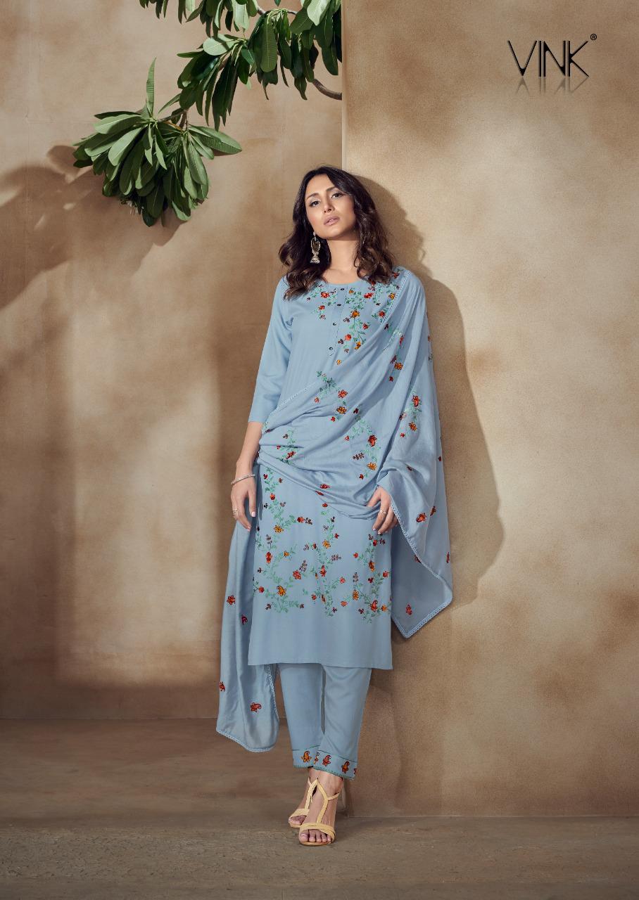 vink wonder rayon astonishing look kurti pant with dupatta catalog