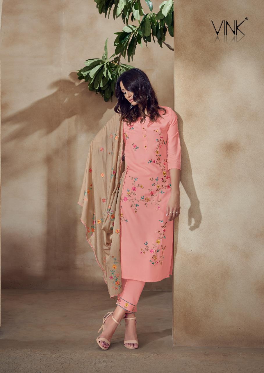 vink wonder rayon astonishing look kurti pant with dupatta catalog