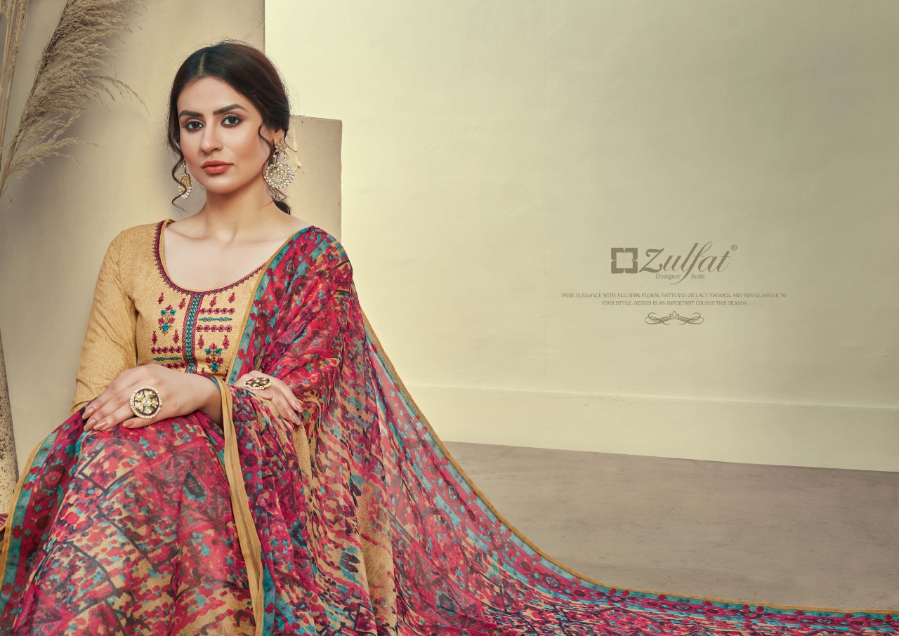 zulfat designer suit aakruti cotton elegant salwar suit catalog