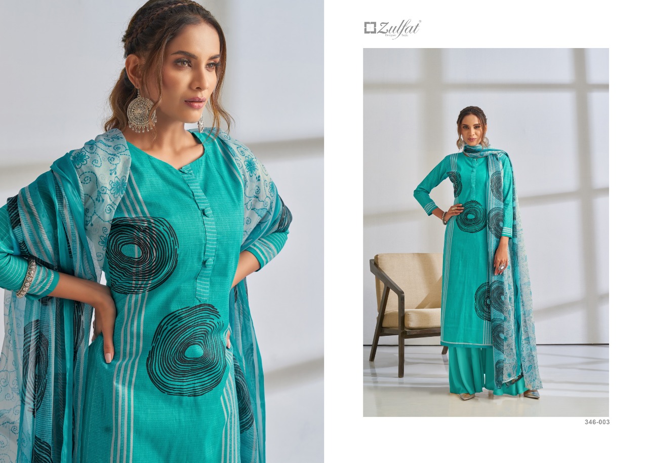 zulfat designer suit summer grace cotton elegant look salwar suit catalog