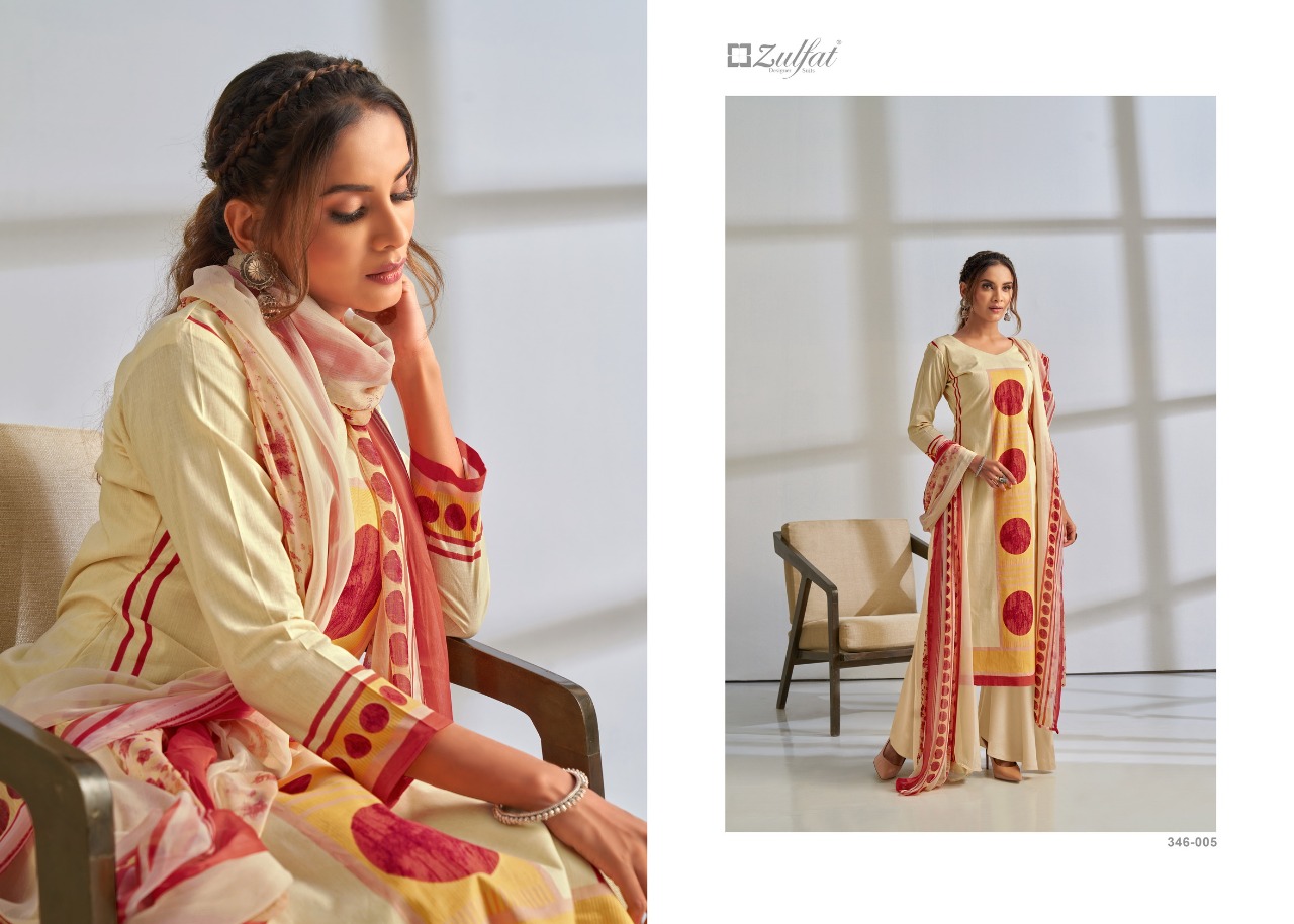 zulfat designer suit summer grace cotton elegant look salwar suit catalog