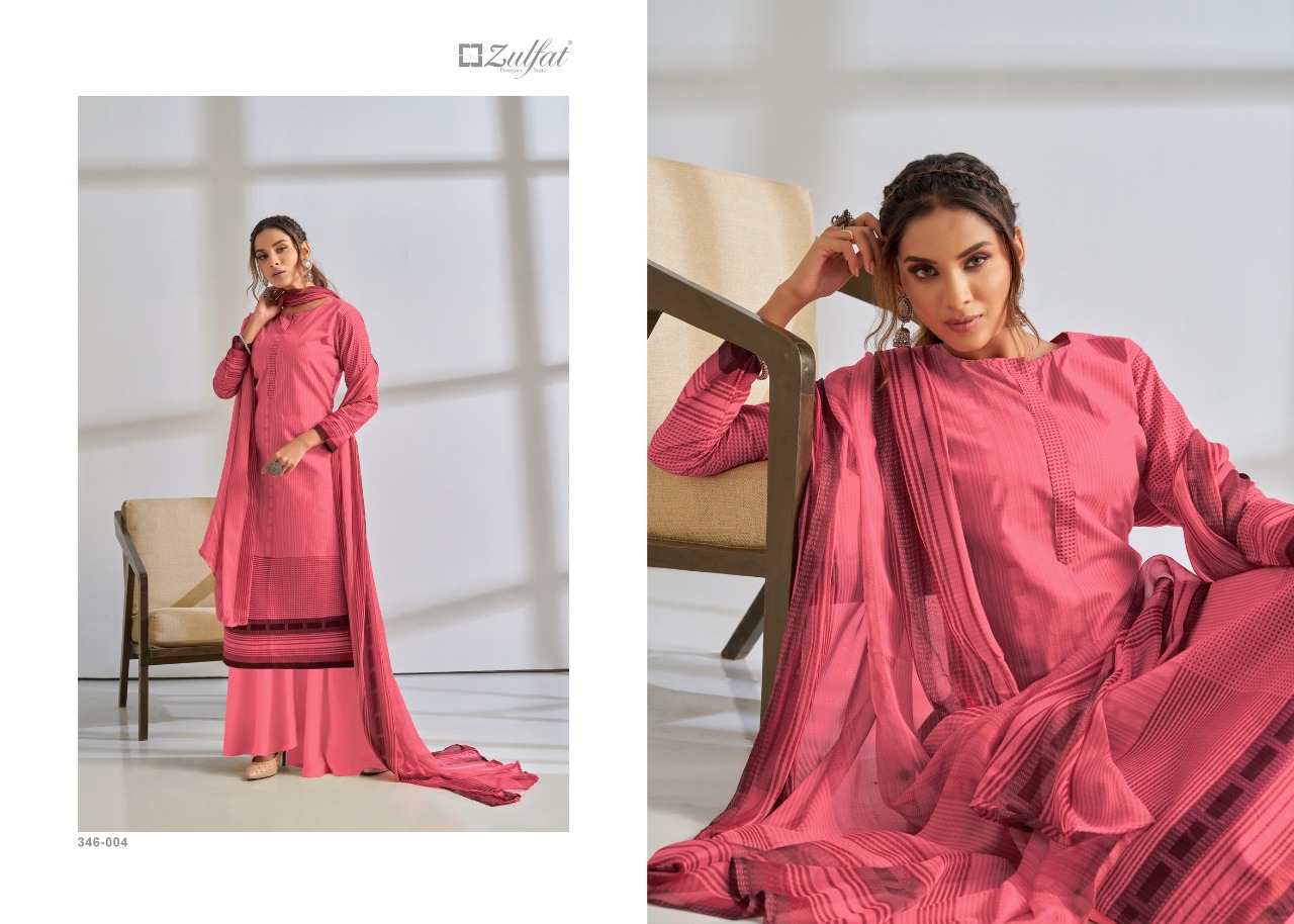 zulfat designer suit summer grace cotton elegant look salwar suit catalog