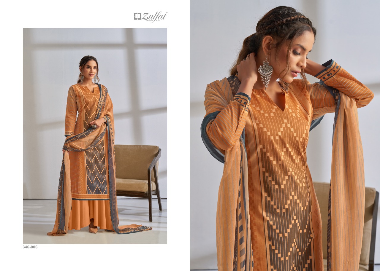 zulfat designer suit summer grace cotton elegant look salwar suit catalog