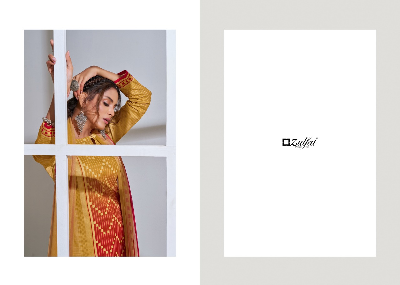 zulfat designer suit summer grace cotton elegant look salwar suit catalog