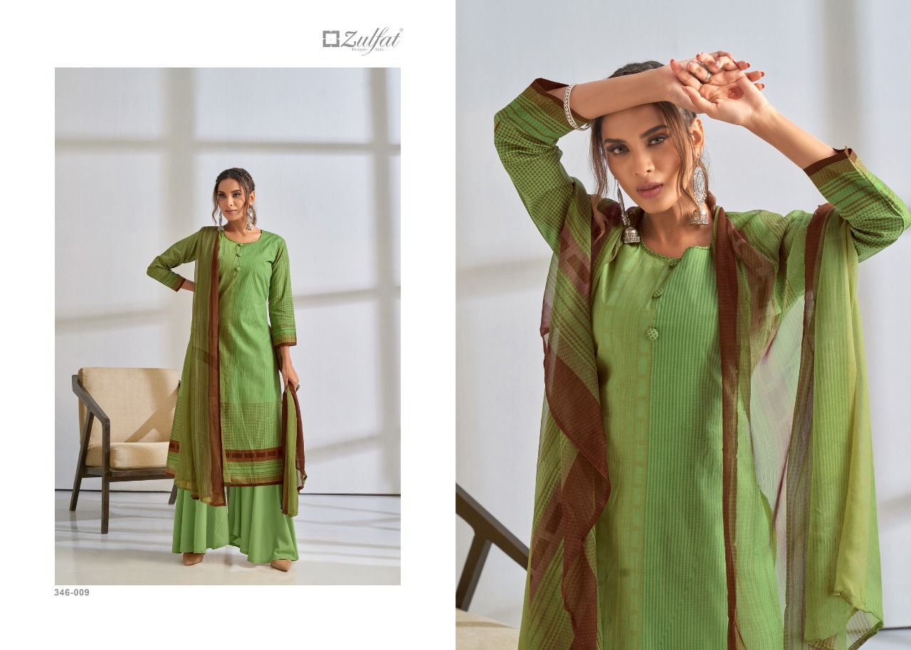 zulfat designer suit summer grace cotton elegant look salwar suit catalog