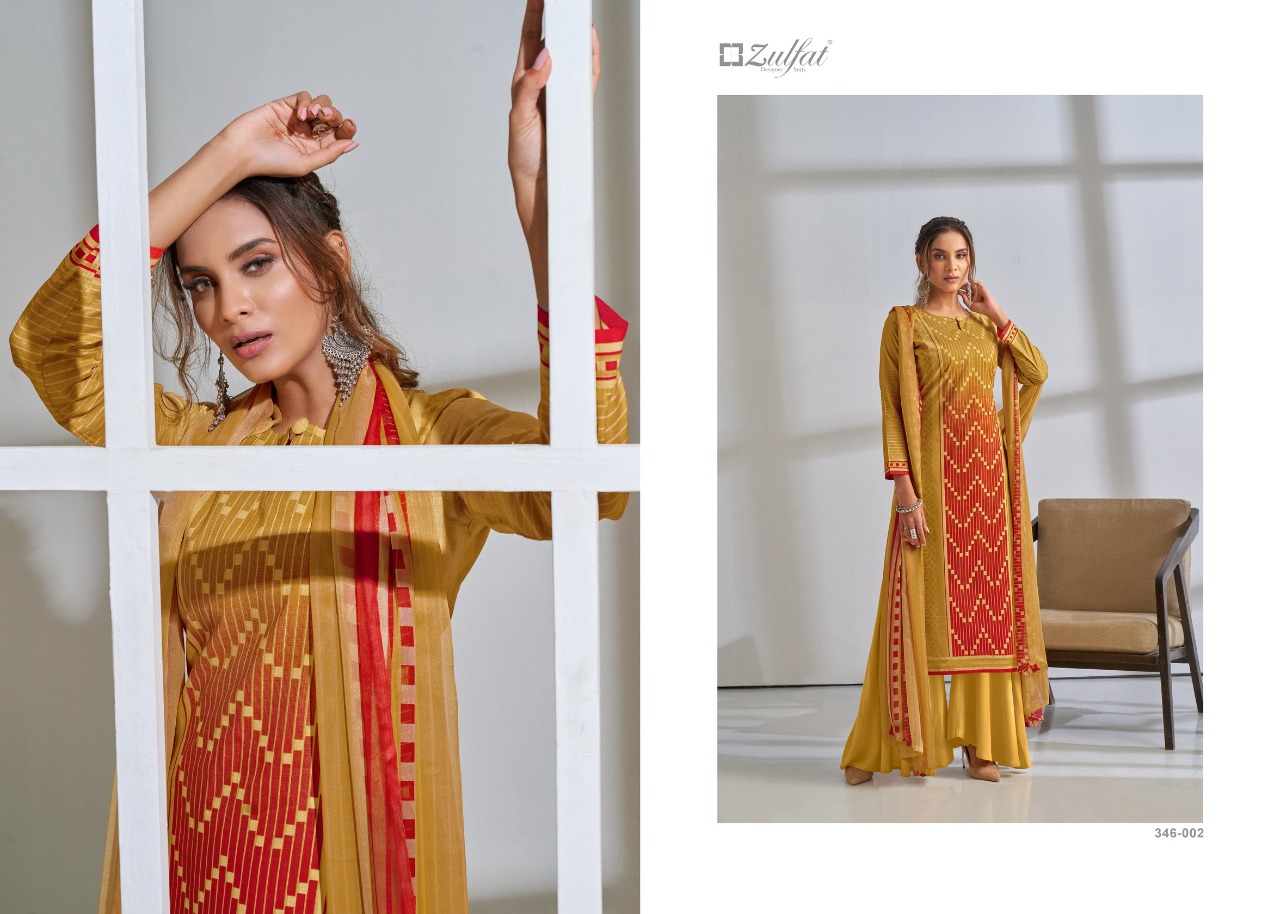 zulfat designer suit summer grace cotton elegant look salwar suit catalog