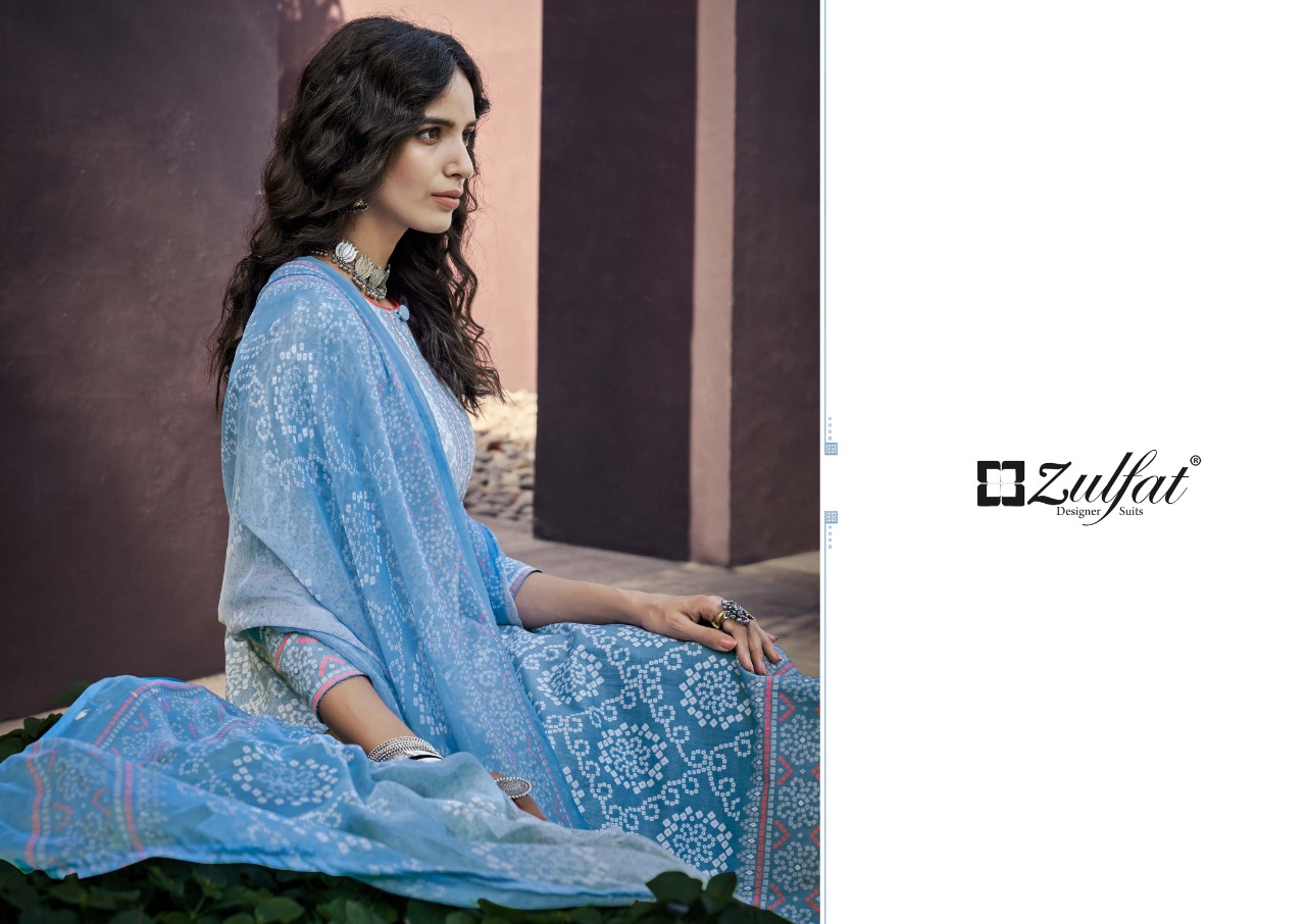 zulfat designer suit summer queen cotton elegant look salwar suit catalog