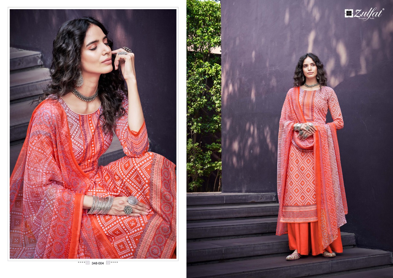 zulfat designer suit summer queen cotton elegant look salwar suit catalog