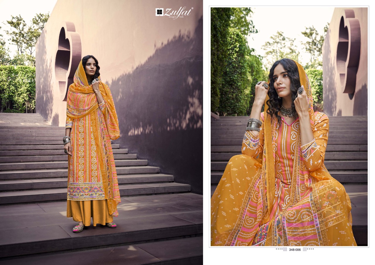 zulfat designer suit summer queen cotton elegant look salwar suit catalog