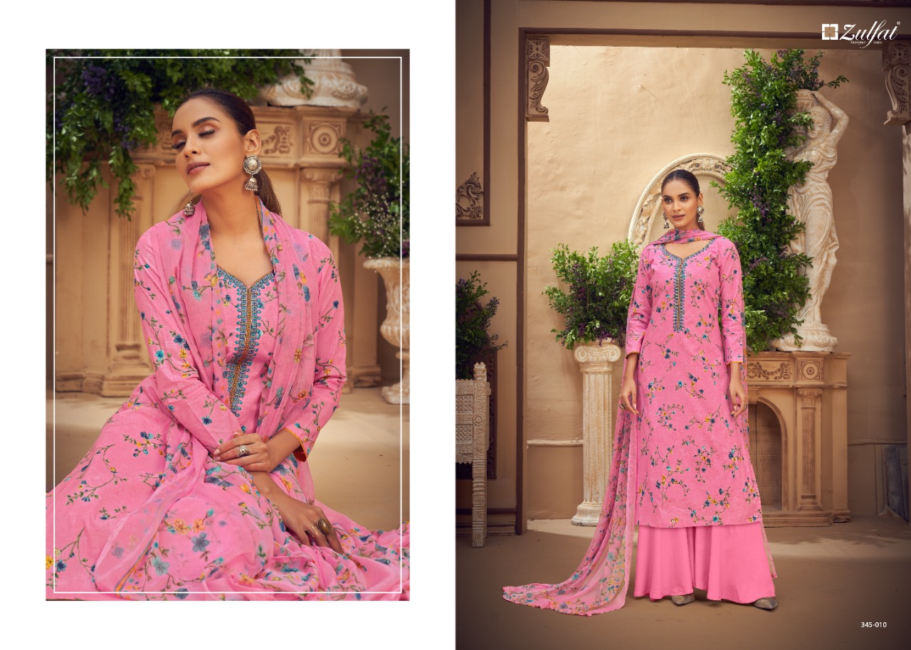 zulfat designer suits siyahi cotton attrective print salwar suit catalog