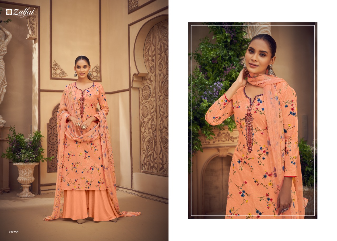 zulfat designer suits siyahi cotton attrective print salwar suit catalog