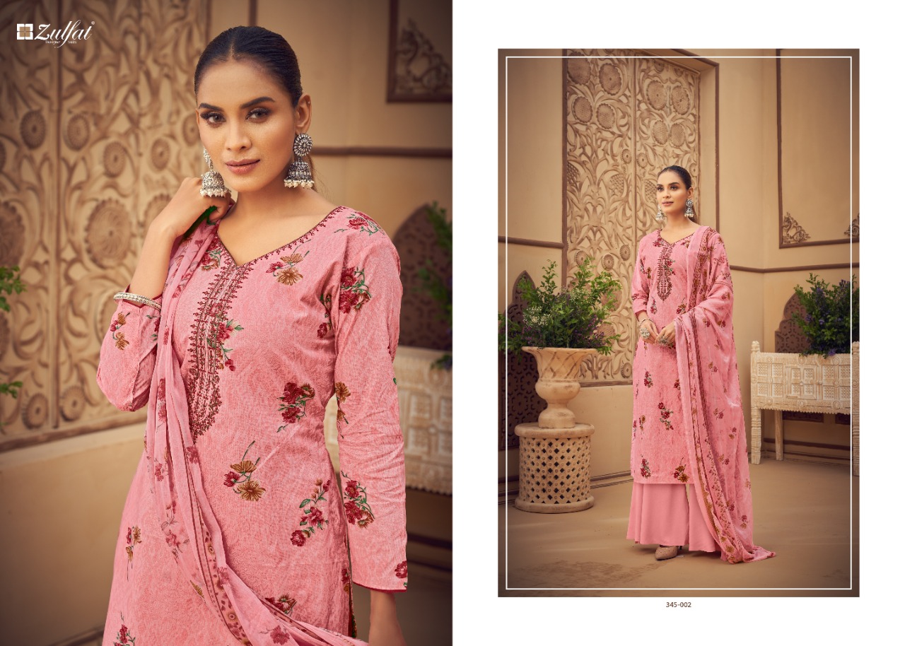 zulfat designer suits siyahi cotton attrective print salwar suit catalog