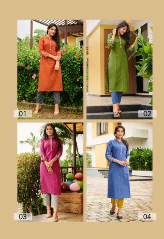 100 Milles jhanvi cotton new and modern style kurti with combo pant catalog